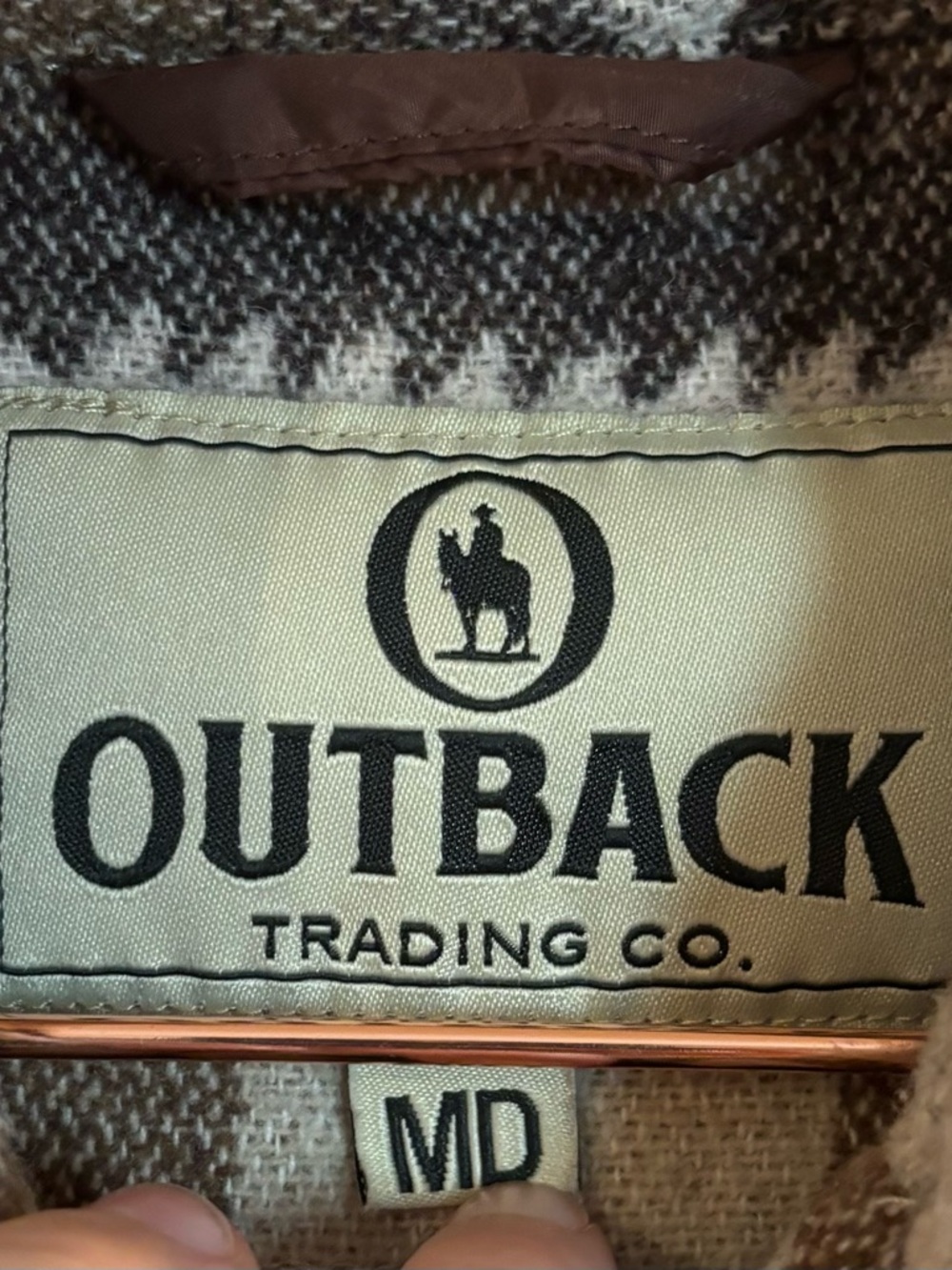 Outback Trading Co. Women's Aztec Button-Up Jacket - Cream & Brown - Picture 2 of 3
